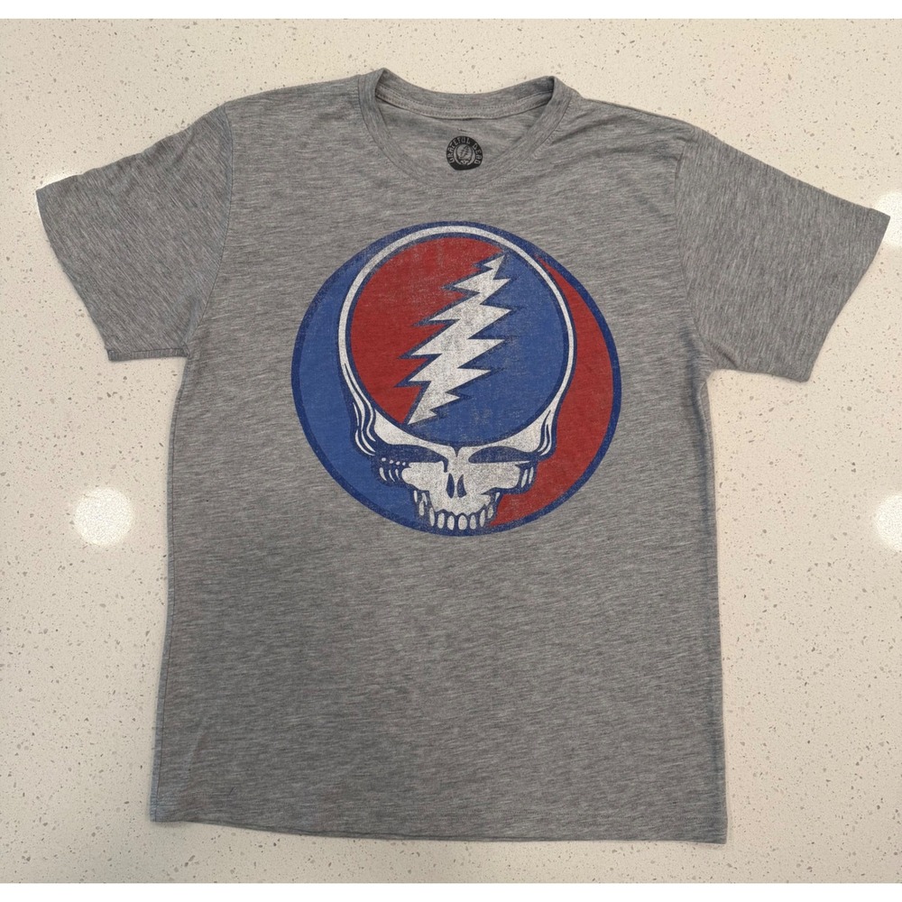 Ripple Junction Grateful Dead T-Shirt Mens M Gray Excellent Steal Your Face Logo